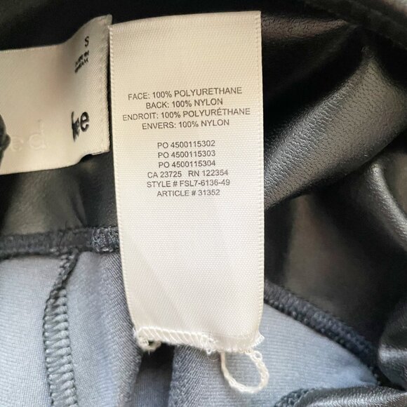 Aritzia Wilfred Free Black Japanese Vegan Leather Daria High Waist Leggings - Picture 8 of 8